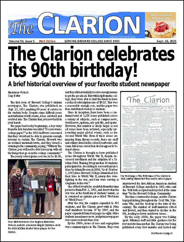 The Clarion for Sept. 26, 2025