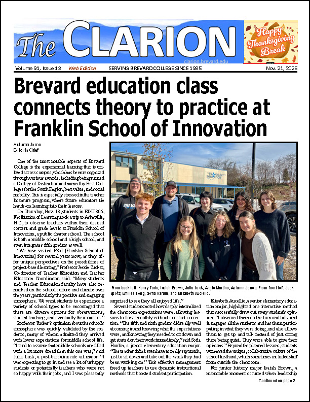 Click for the most recent issue of The Clarion