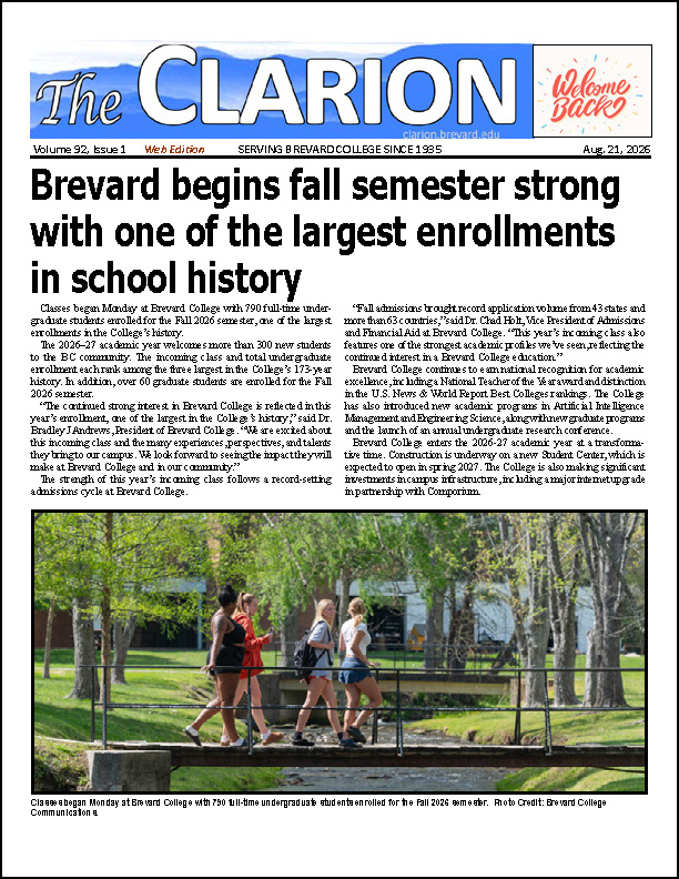 Click for the most recent issue of The Clarion