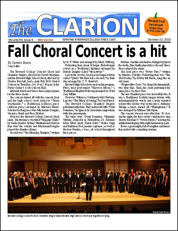 The Clarion for Oct. 23, 2019