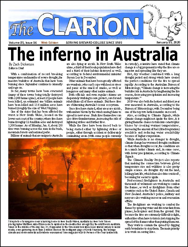 The Clarion for Jan. 15, 2020