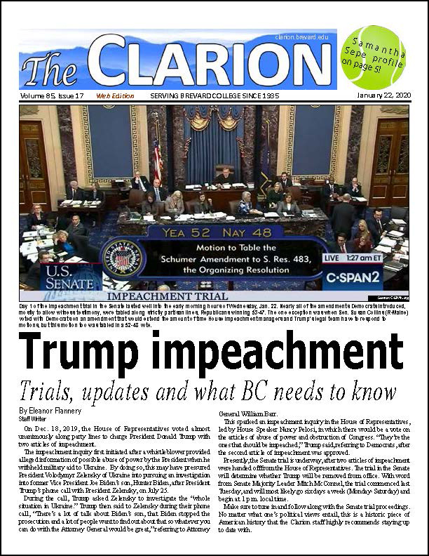 The Clarion for Jan. 22, 2020