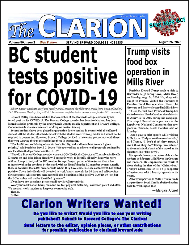 The Clarion for Aug. 26, 2020