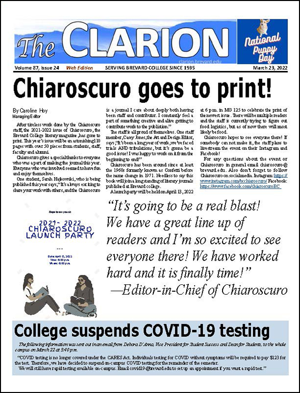 The Clarion for March 23, 2022