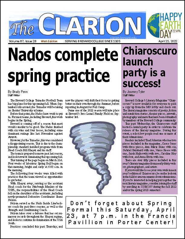 The Clarion for April 21, 2022