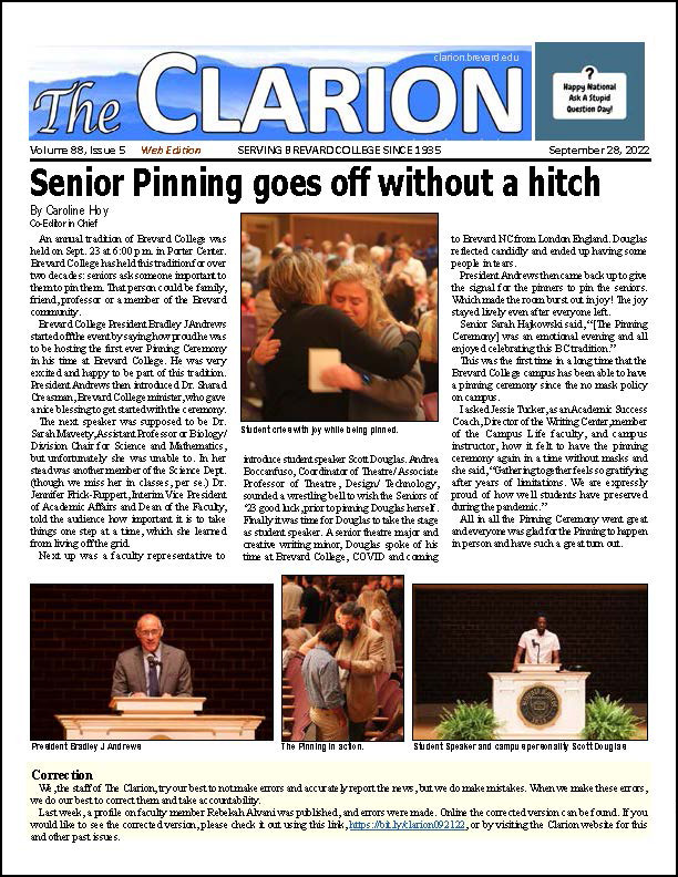 The Clarion for Sept. 28, 2022