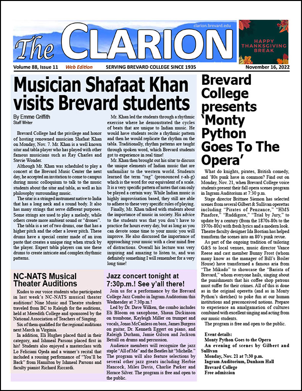 The Clarion for Nov. 16, 2022
