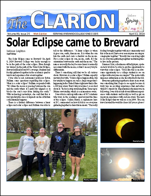 Click for the most recent issue of The Clarion